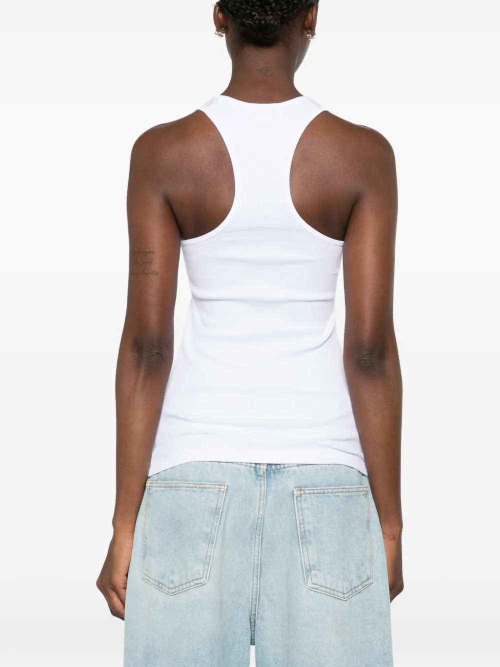Stella McCartney Ribgebreide tanktop Wit