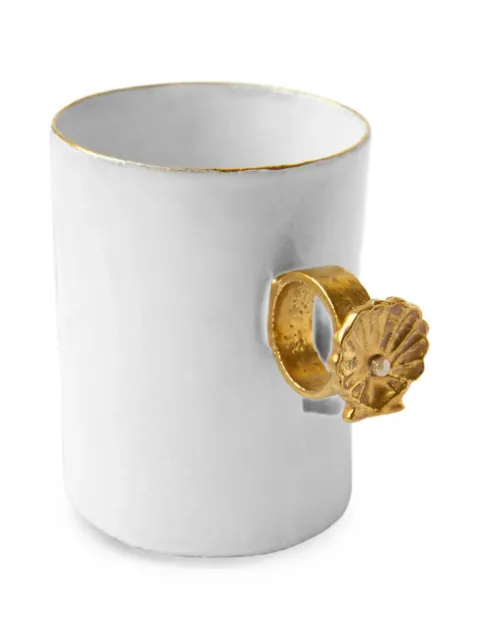 Astier De Villatte x Serena Carone Shell ring-handle cup