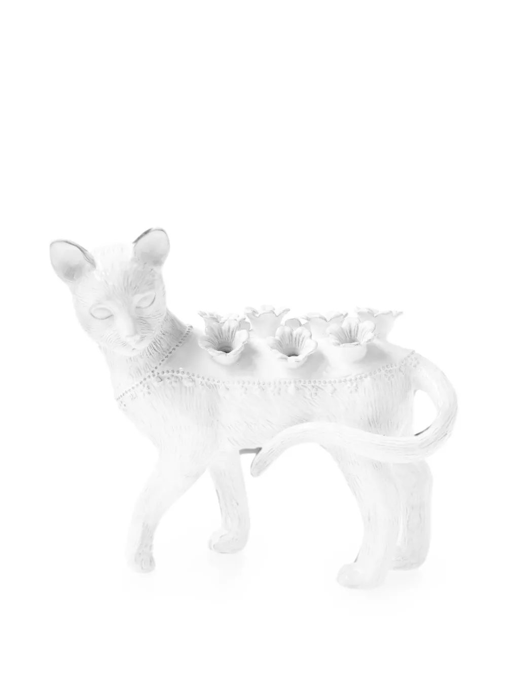 Astier De Villatte cat-shape flower holder - Bianco