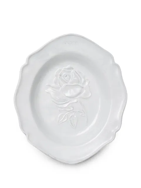 Astier De Villatte Fleurs rose-embossed soup plate