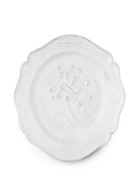 Astier De Villatte Fleurs scalloped-edge dessert plate