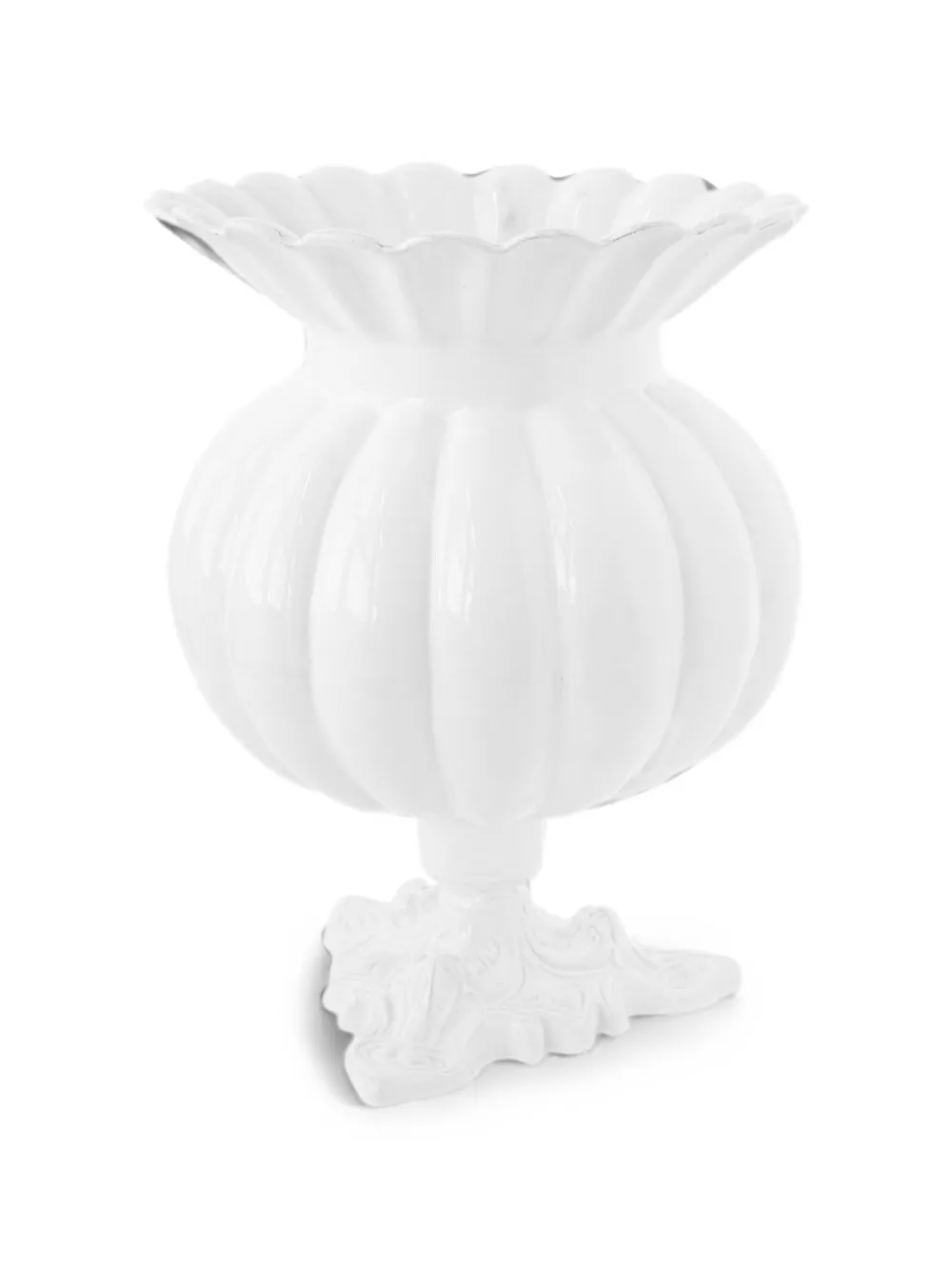 Astier De Villatte Citrouille fluted vase - Bianco