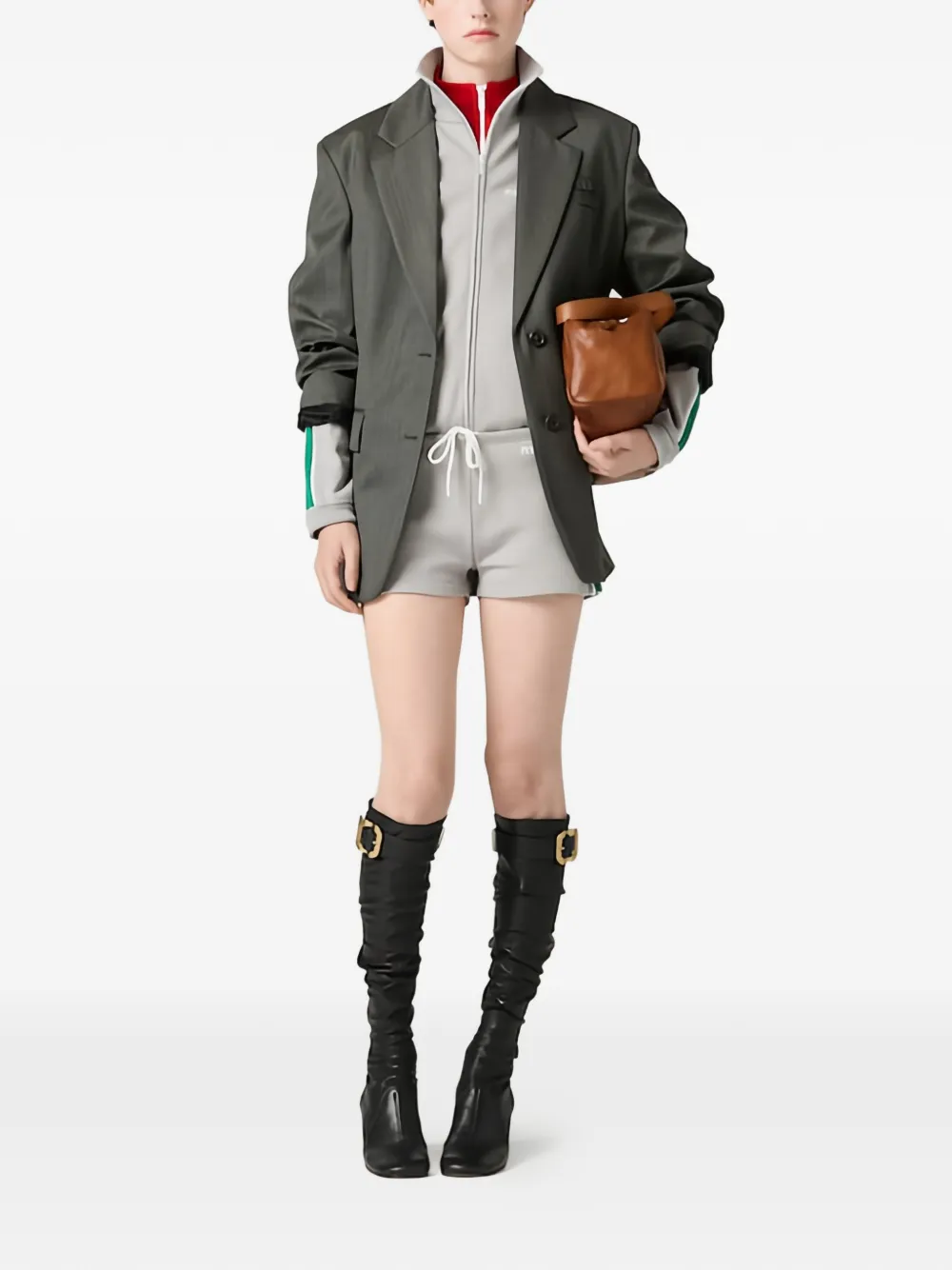 Miu Sweater met logoprint Grijs