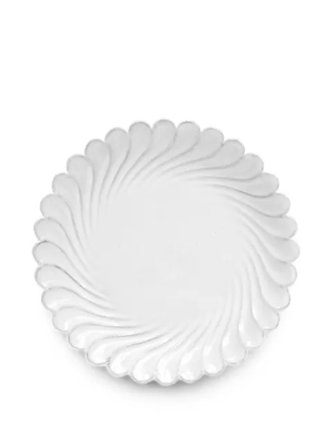 Astier De Villatte Peggy scalloped swirl-detail soup plate