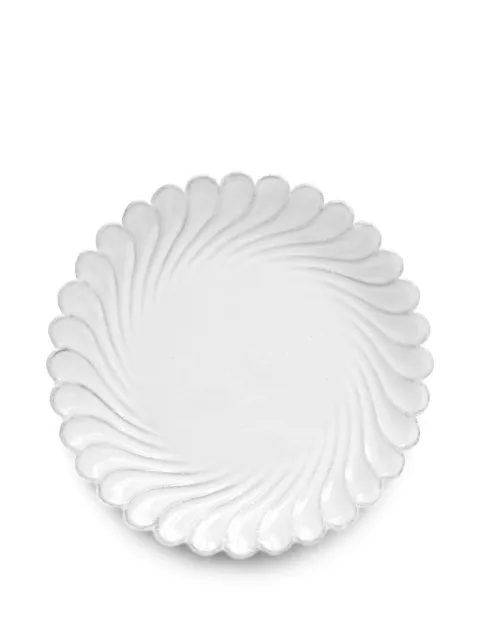 Astier De Villatte Peggy scalloped swirl-detail soup plate