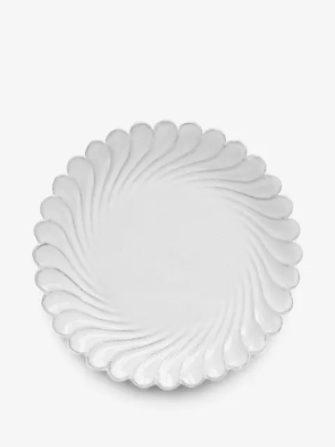 Astier De Villatte Peggy scalloped swirl-detail soup plate