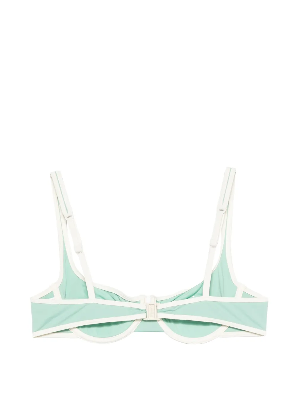 MC2 Saint Barth Amira bikinitop met contrasterende afwerking en beugels Groen
