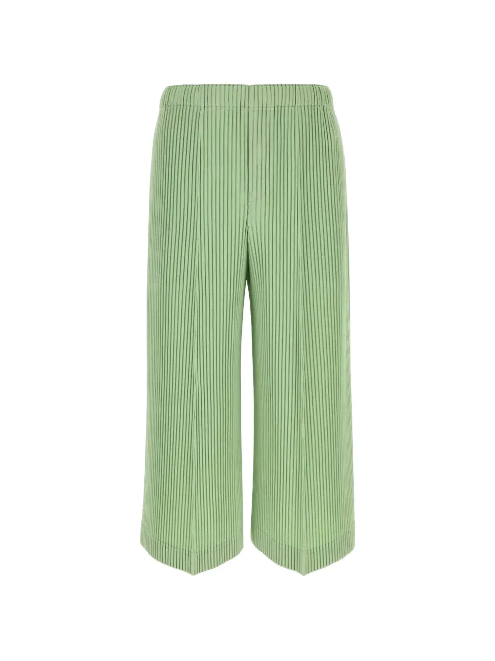 Homme Plissé Issey Miyake Pantaloni crop con pieghe - Verde
