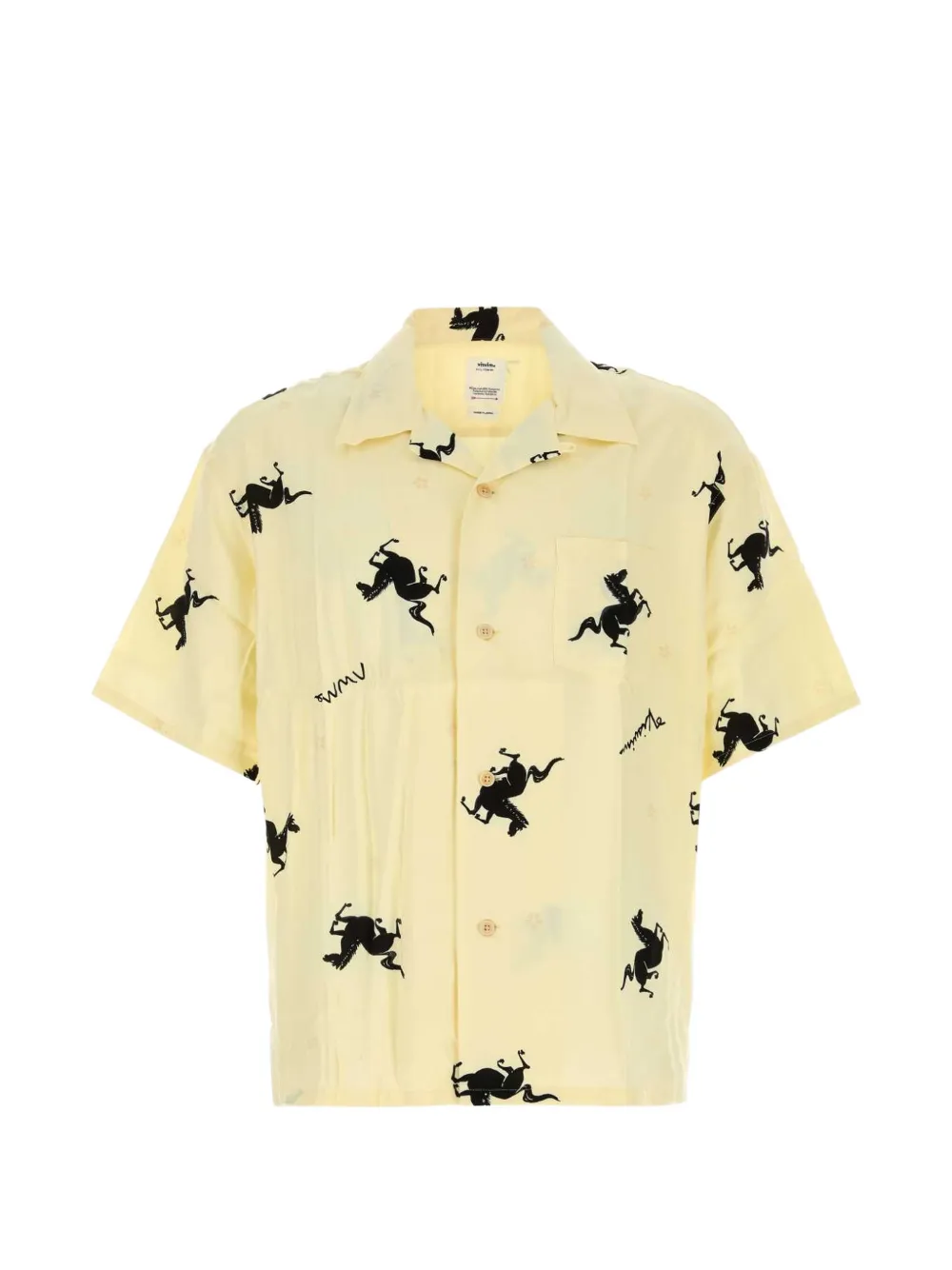 visvim horse-print short-sleeve shirt - Yellow