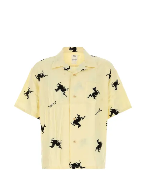 visvim horse-print short-sleeve shirt
