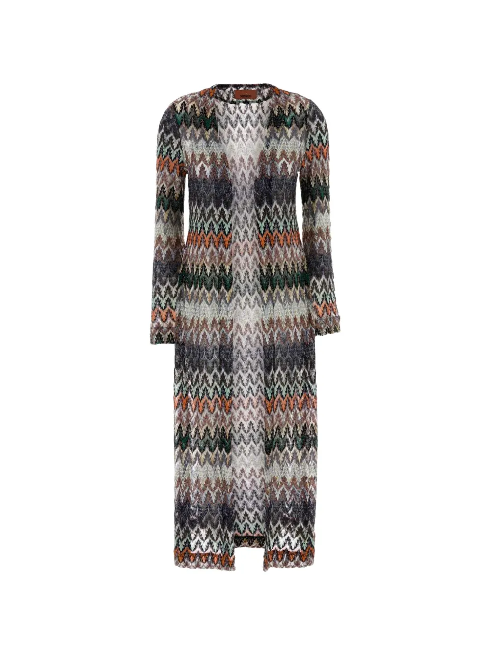 Missoni zigzag-knit embroidered cardigan - Green