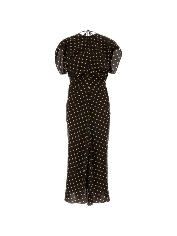 farfetch midi dresses Stella McCartney twist-detail Midi Dress | Red