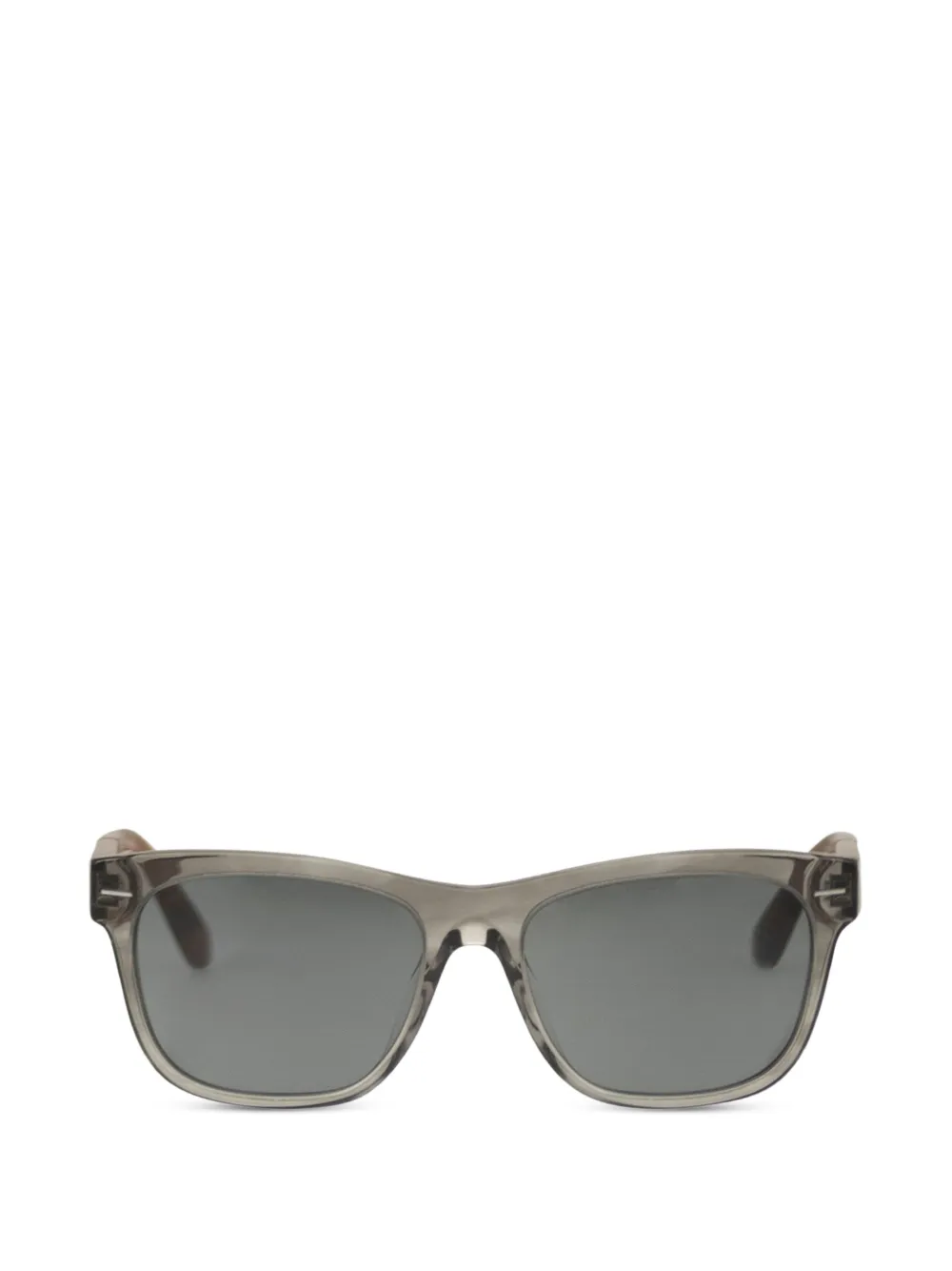 Brunello Cucinelli tortoiseshell-effect rectangle-frame sunglasses - Grigio