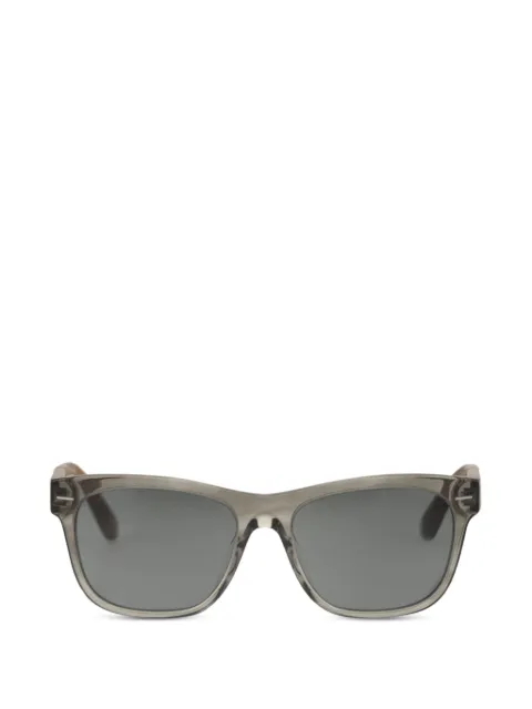 Brunello Cucinelli tortoiseshell-effect rectangle-frame sunglasses