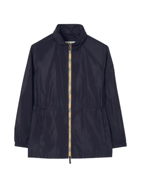 Burberry parka corta de nailon a cuadros