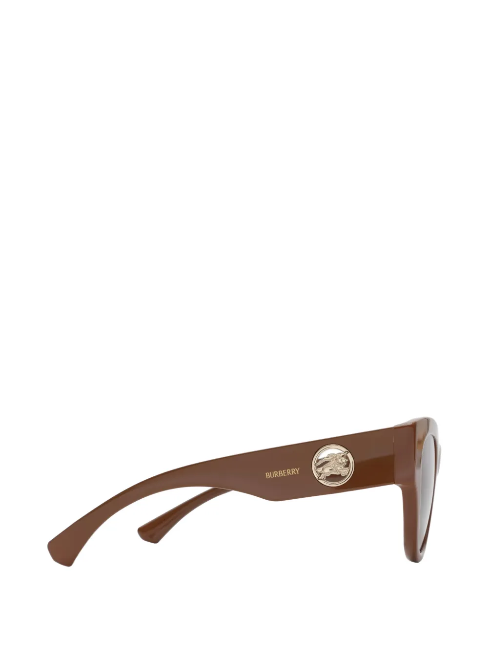 Burberry EKD zonnebril met rond montuur Bruin