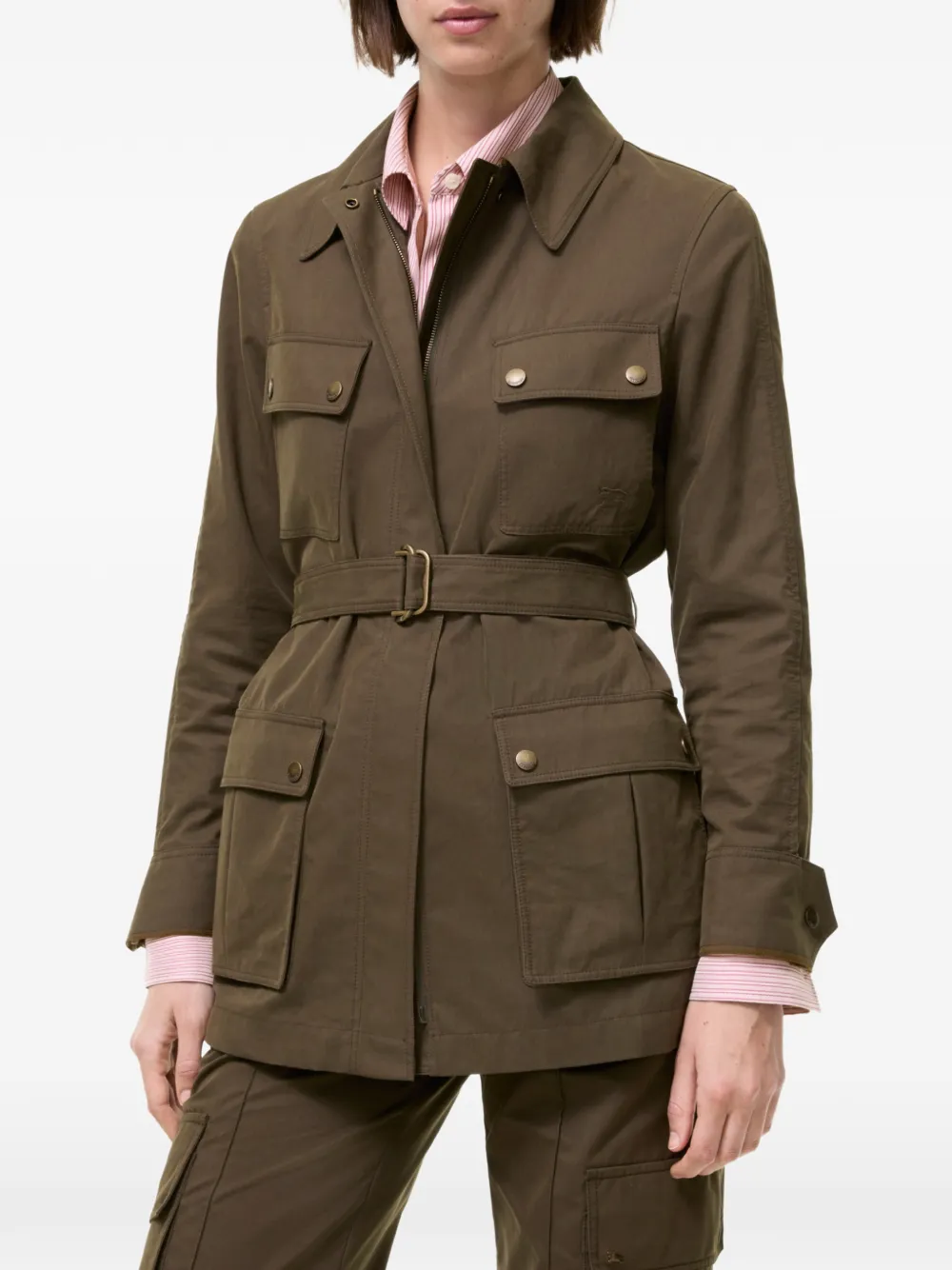 Burberry gabardine safarijack Bruin