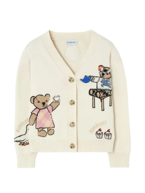 Burberry Kids cardigan Tea Party en coton mélangé