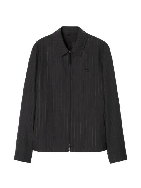 Burberry pinstriped wool Bloomsbury harrington jacket