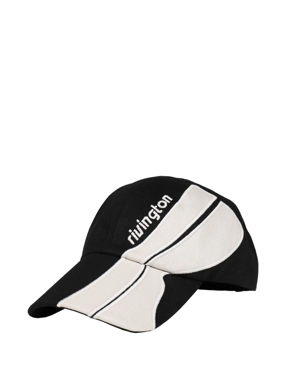 RRR123 Trappist logo-embroidered panelled baseball cap - Nero