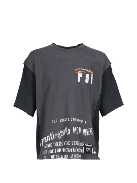 RRR123 Moda Apocrypha Quad Tee distressed layered-effect T-shirt