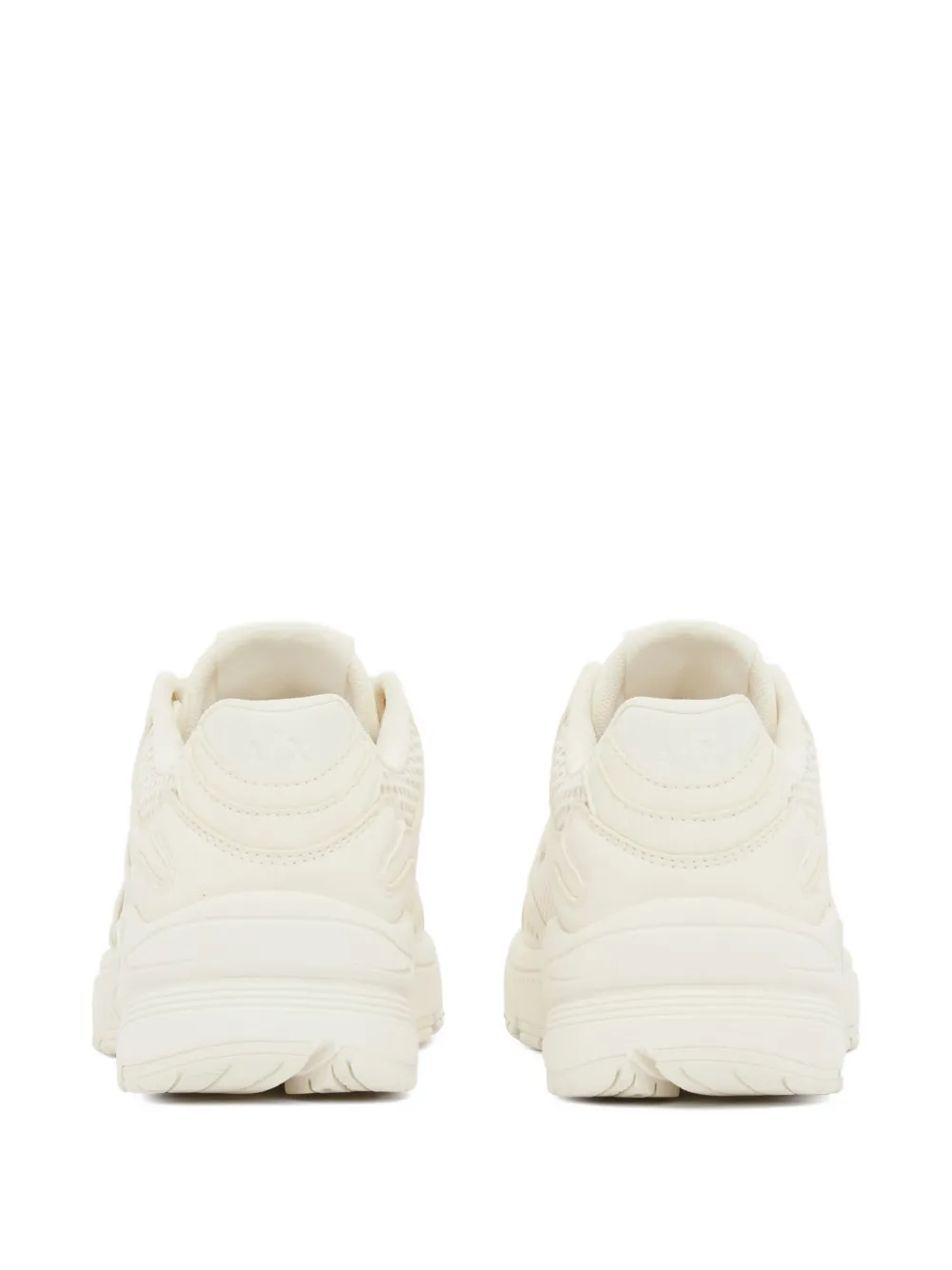 Armani Exchange logo-patch panelled sneakers Wit