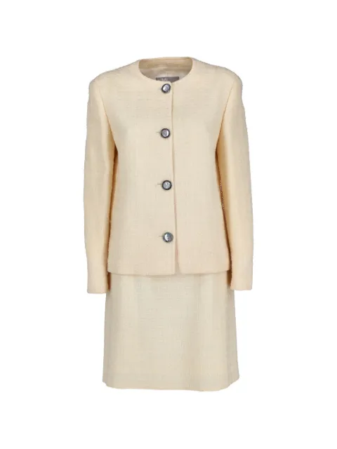 Mila Schon Vintage bouclé-knit skirt suit