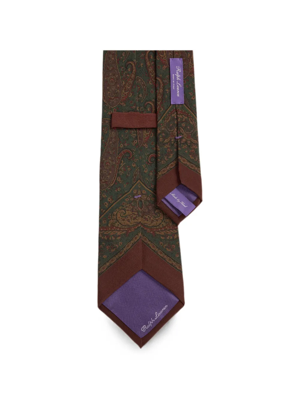 Ralph Lauren Purple Label Cravatta in seta con stampa paisley - Verde