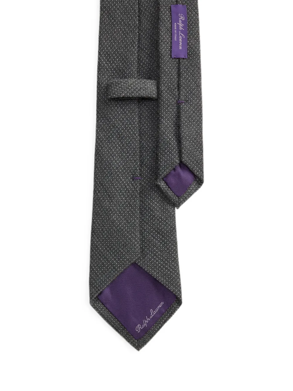 Ralph Lauren Purple Label Puntige stropdas Grijs