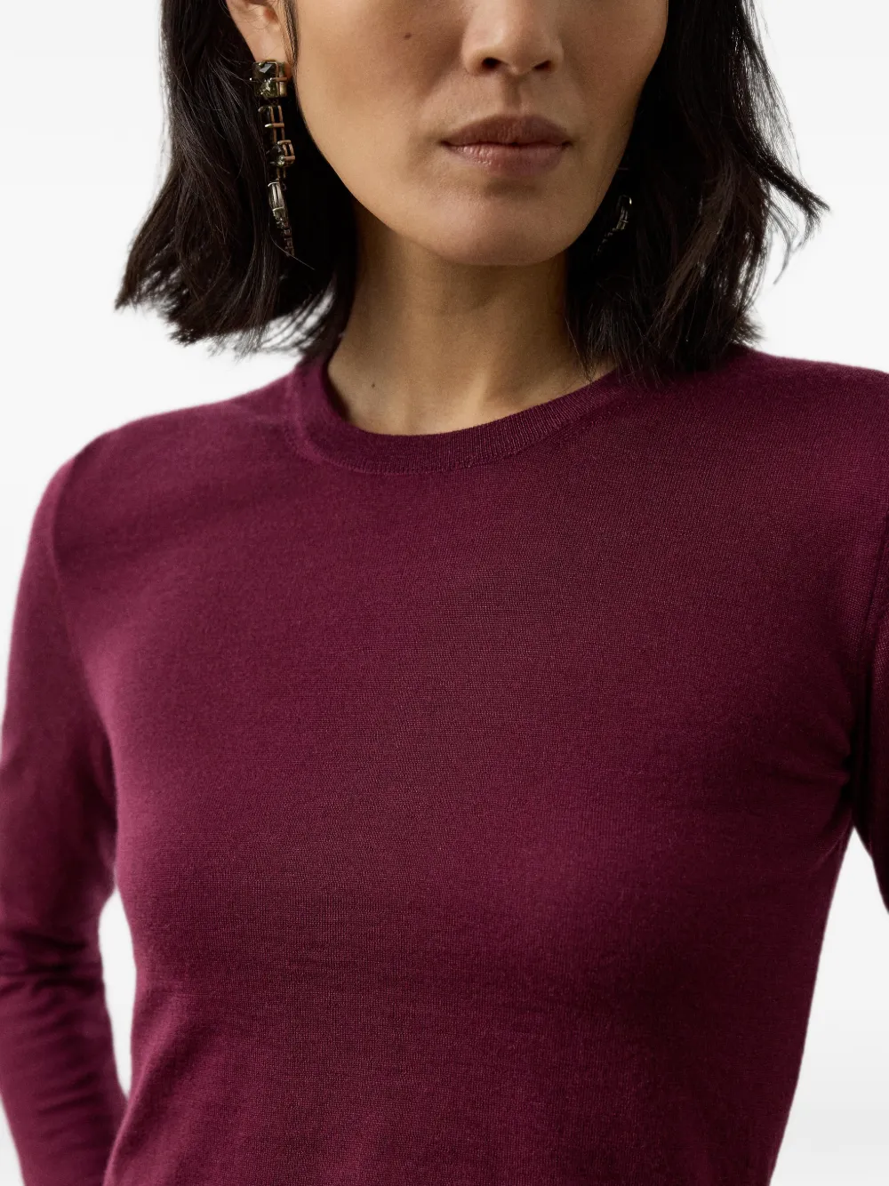 Ralph Lauren Collection Cashmere Crew-neck Sweater in Red, view 5