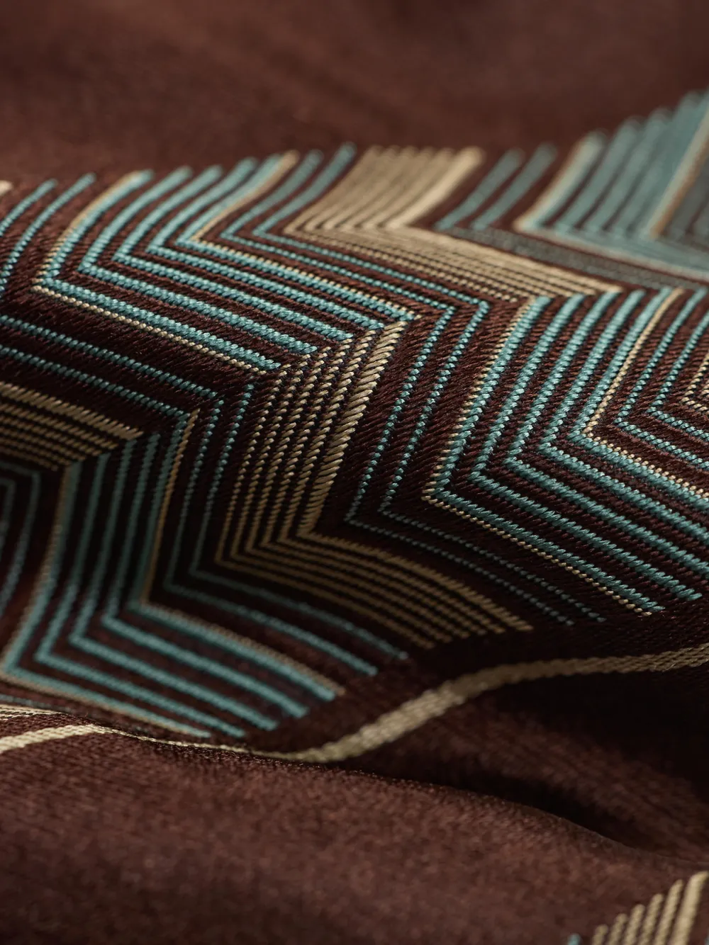 Rrl Chevron-pattern Silk Tie In Multi