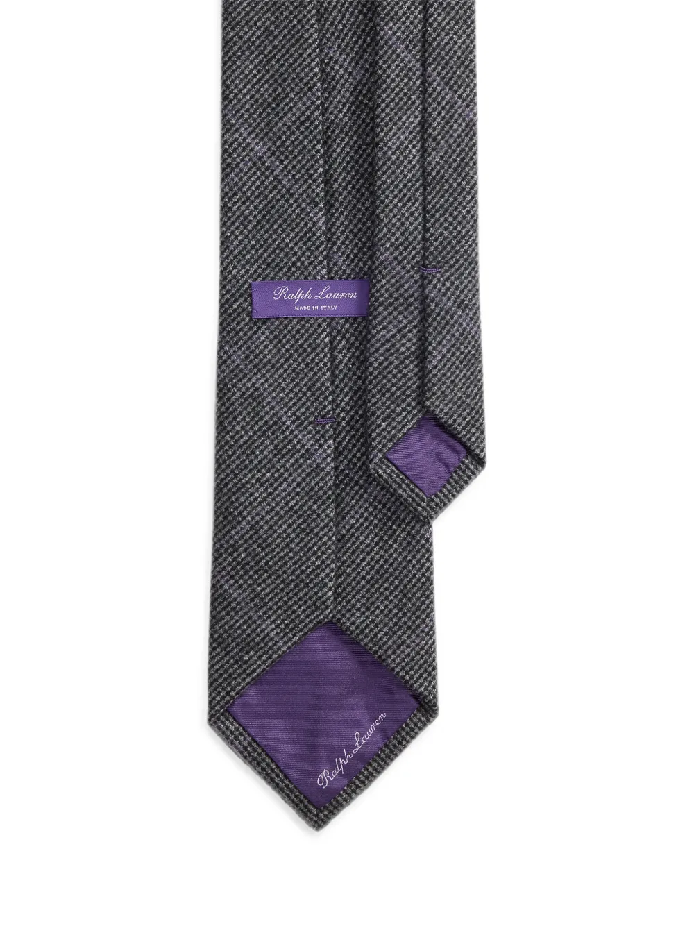 Ralph Lauren Purple Label Geruite stropdas van wolblend Grijs