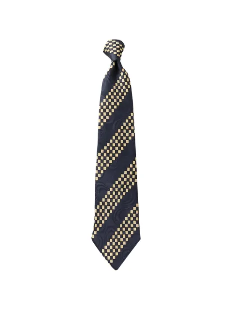 Ralph Lauren RRL paisley-jacquard checkered-stripe tie