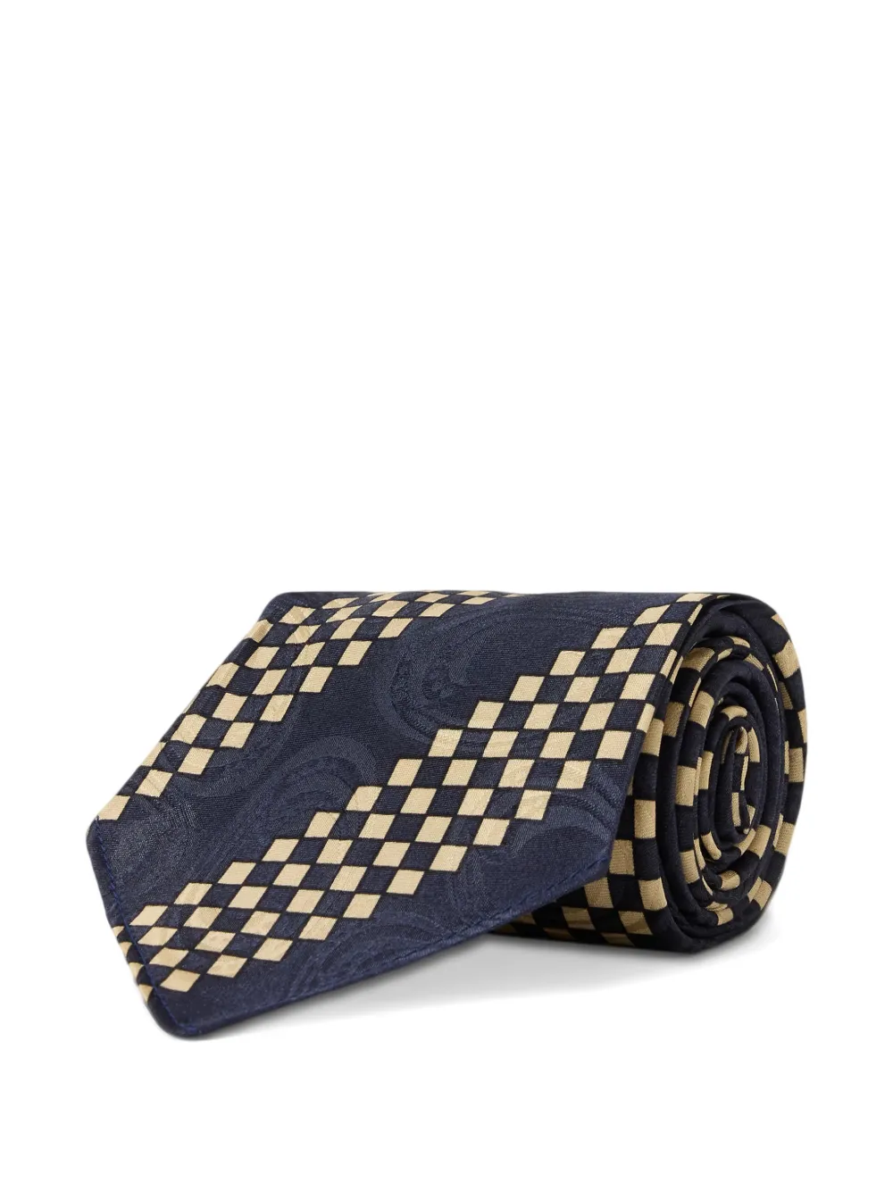 Ralph Lauren RRL Stropdas met paisley-jacquard en geruite streep Blauw