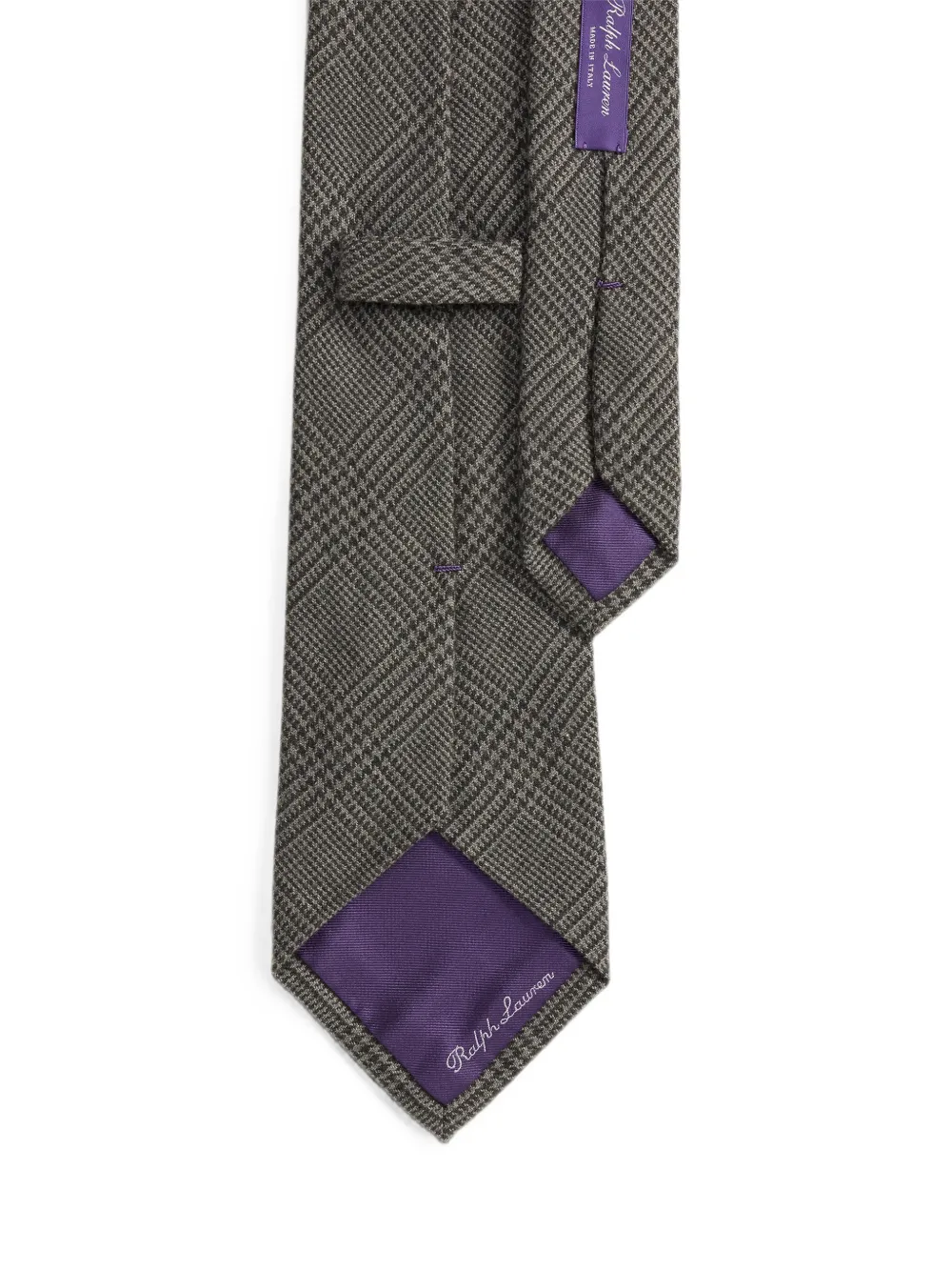 Ralph Lauren Purple Label Prince of Wales geruite stropdas Grijs