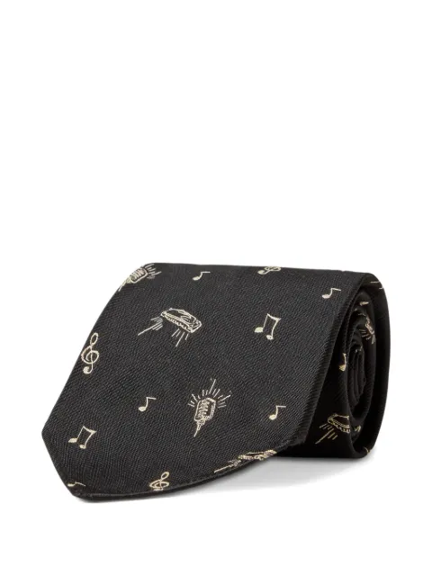 Ralph Lauren RRL musical-motif silk tie