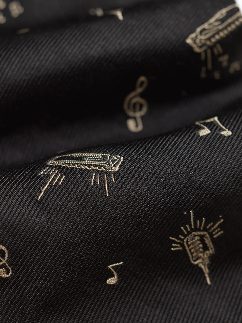 Ralph Lauren RRL Zijden stropdas met patroon Zwart