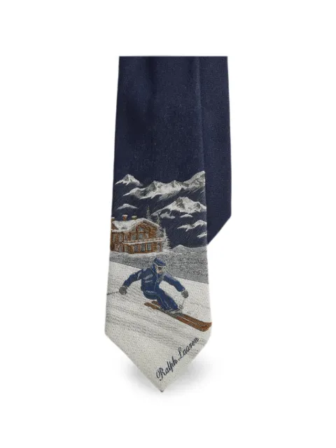 Ralph Lauren Purple Label skier-jacquard tie