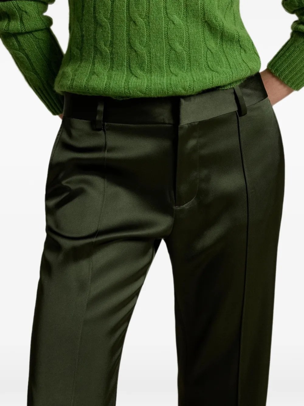 Polo Ralph Lauren Broek met satijnen afwerking Groen
