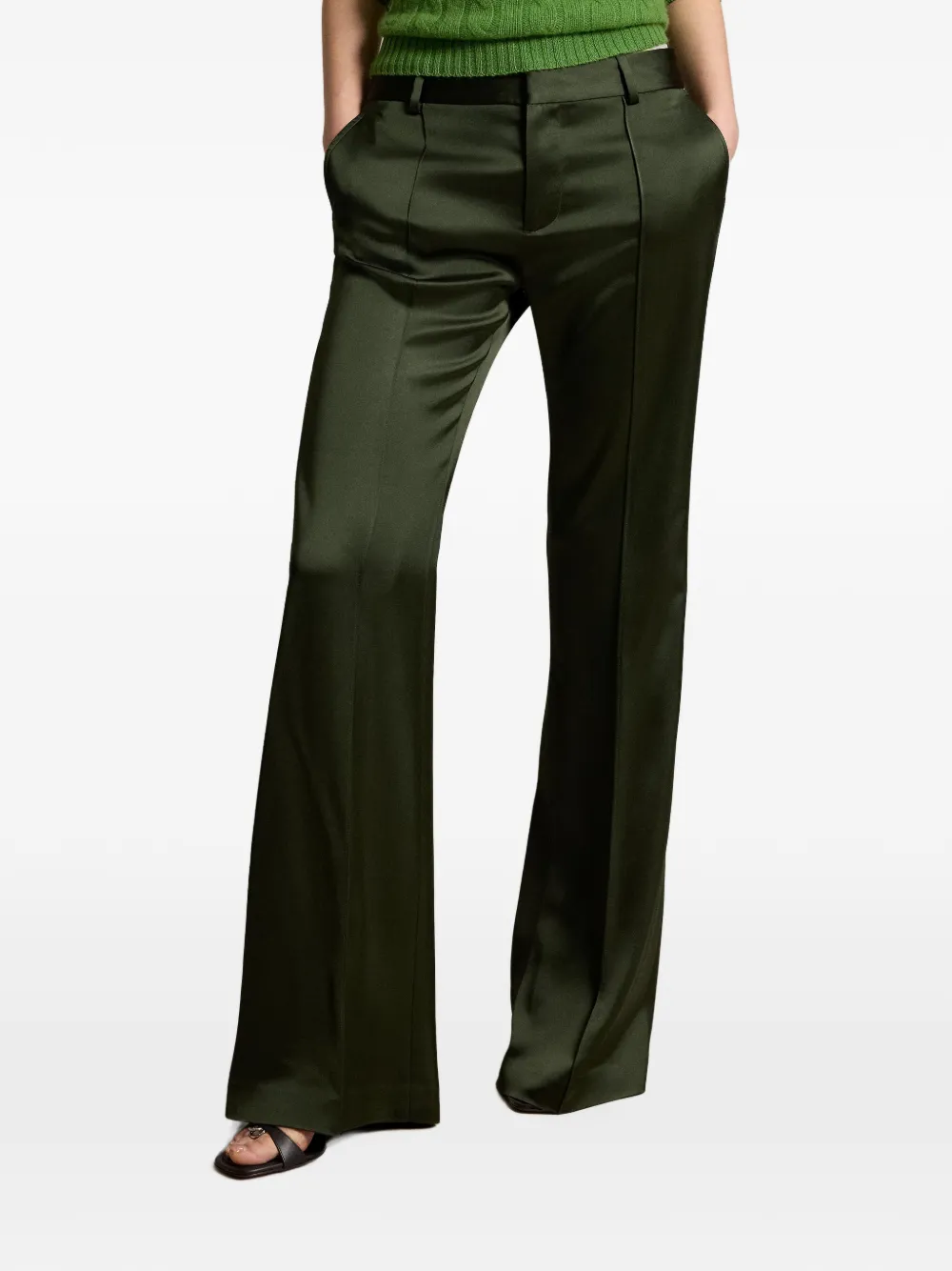 Polo Ralph Lauren Broek met satijnen afwerking Groen