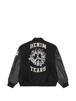 DENIM TEARS ボンバージャケット ブラック ナイロン ワッペン L Denim Tears Bomber Jackets for Men - Shop Now on FARFETCH