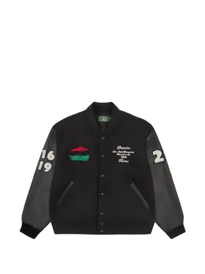 DENIM TEARS ボンバージャケット ブラック ナイロン ワッペン L Denim Tears Bomber Jackets for Men - Shop Now on FARFETCH