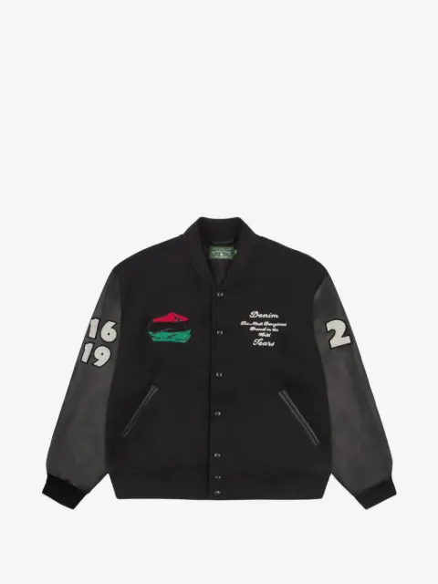Denim Tears chamarra bomber con logo bordado