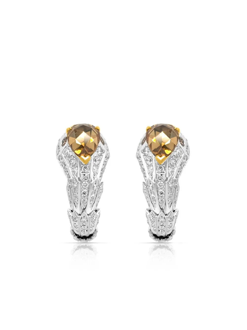 HYT Jewelry serpentine diamond earrings - Argento