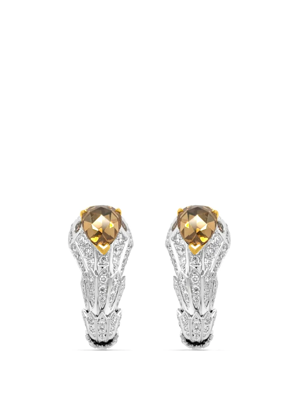 HYT Jewelry serpentine diamond earrings - Argento