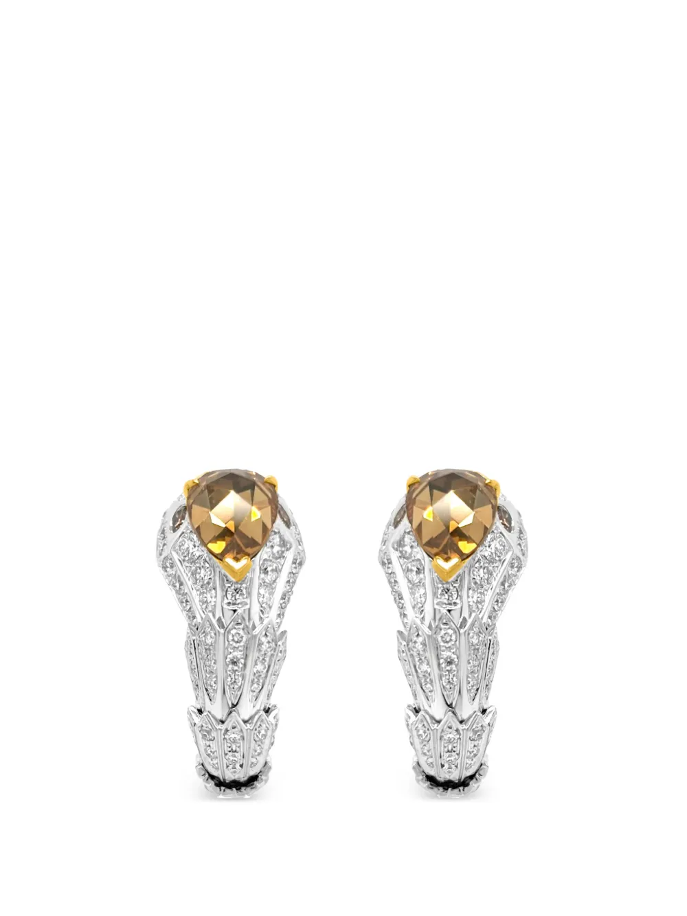 HYT Jewelry serpentine diamond earrings - Argento