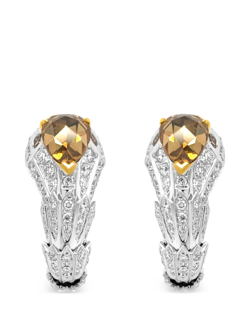 HYT Jewelry serpentine diamond earrings - Argento