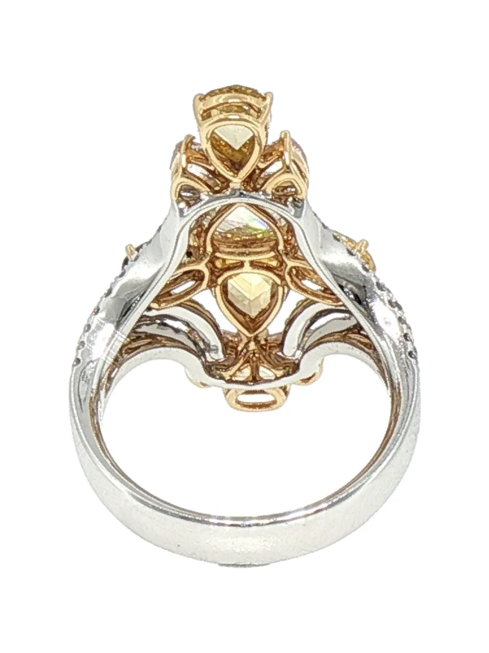 HYT Jewelry floral diamond ring - Argento