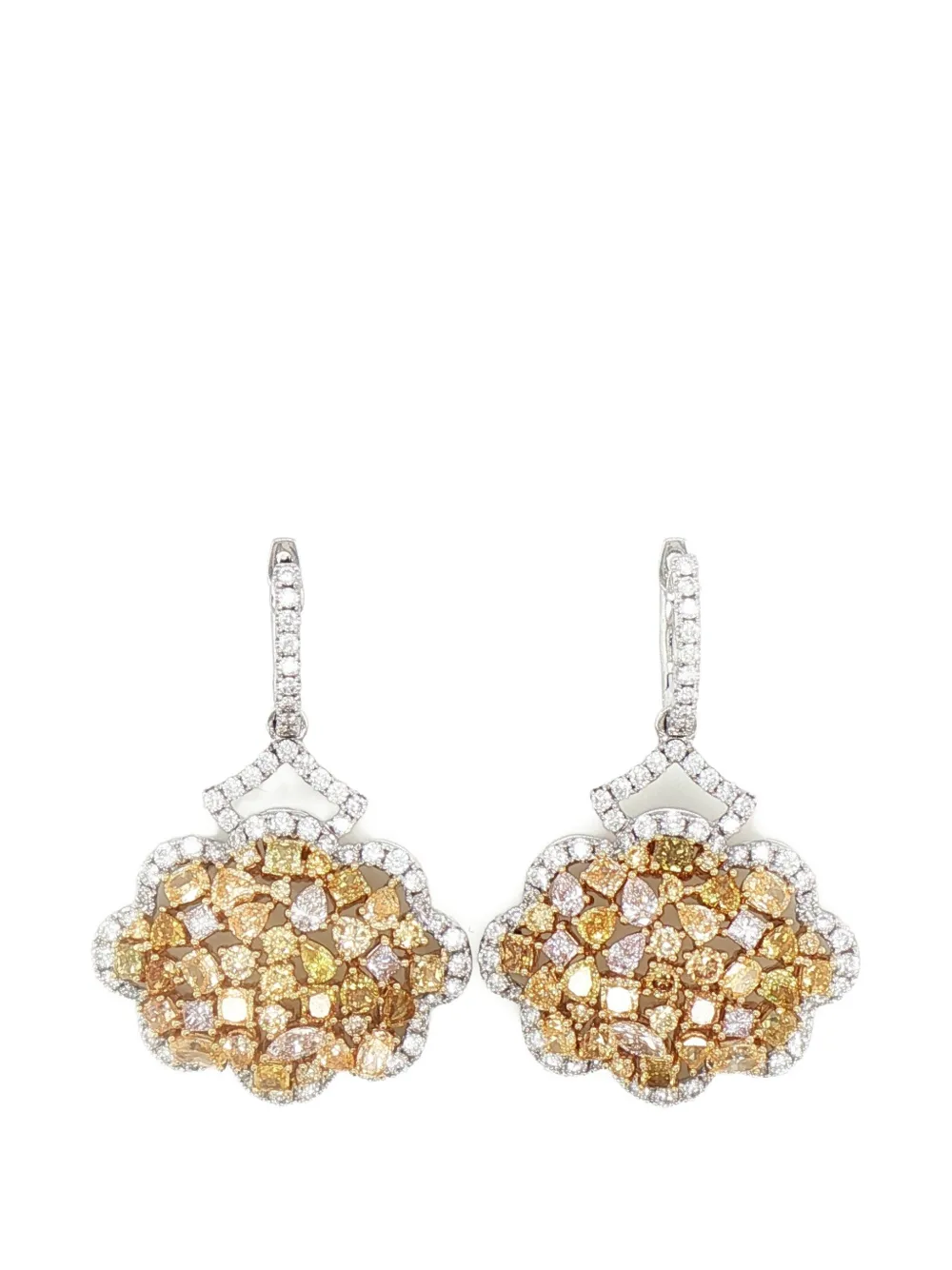 HYT Jewelry diamond drop earrings - Argento