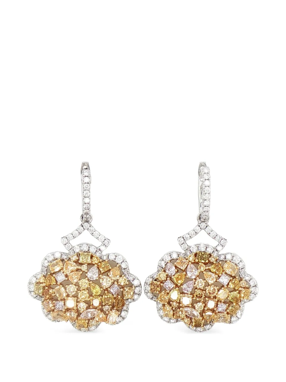 HYT Jewelry diamond drop earrings - Argento